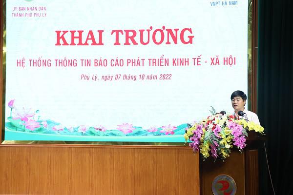 VNPT Hà Nam tham dự Khai trương hệ thống thông tin  báo cáo phát triển kinh tế xã hội của UBND Thành Phố Phủ Lý